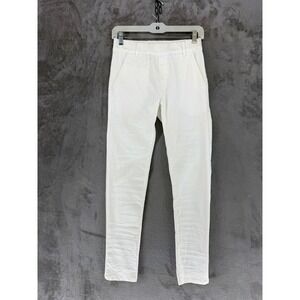 Bevy Flog Pants Women 24 Slim White Stretch High Rise EUC